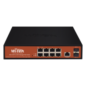 Switch Administrable de 8 puertos Gigabit Ethernet con PoE 802.3 af/at y 24V Pasivo + 2 SFP Gigabit, 150 W