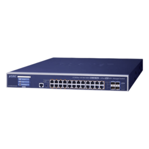 Switch Administrable Capa 3, 24 Puertos Gigabit 802.3bt, Hasta 600 W, 4 Puertos 10 G SFP+, Con Pantalla Táctil para Configuración Básica