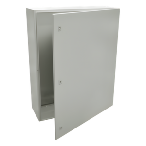Gabinete de Acero IP66 Uso en Intemperie (800 x 1000 x 300 mm) con Placa Trasera Interior Metálica y Compuerta Inferior Atornillable (Incluye Chapas y Llaves T).