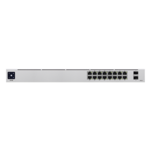 UniFi Switch USW-16-POE Gen2, Capa 2 de 16 puertos (8 puertos PoE 802.3af/at + 8 puertos Gigabit) + 2 puertos 1G SFP, 42W, pantalla informativa