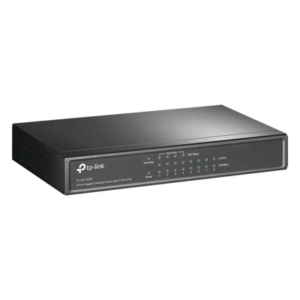 Switch Gigabit PoE+ no administrable de 8 puertos 10/100/1000 Mbps, solo 4 puertos PoE, para escritorio
