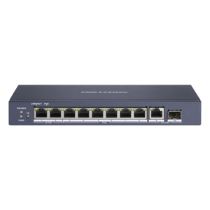 Switch PoE+ / No Administrable / 7 Puertos 1000 Mbps 802.3 af/at (30 W) / 2 Puertos 1000 Mbps Hi-PoE (90 W) / 1 Puertos 1000 Mbps Uplink / 1 Puerto SFP / Modo Extendido hasta 300 Metros / 110 Watts