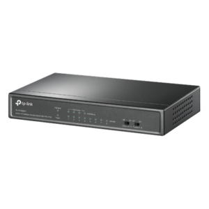 Switch PoE No Administrable de Escritorio / 8 puertos 10/100 Mbps / 4 puertos PoE af / Presupuesto 41 W / Modo extensor PoE hasta 250 metros / Calidad video prioritaria