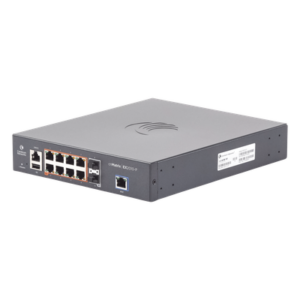 Switch cnMatrix EX2010-P capa 3 de 10 puertos(8 PoE Gigabit 802.3af/at, 2 SFP, 1 consola, 1 MNGMT, 1 USB) administración cnMaestro On-Premises (MX-EX2010PXA-U)