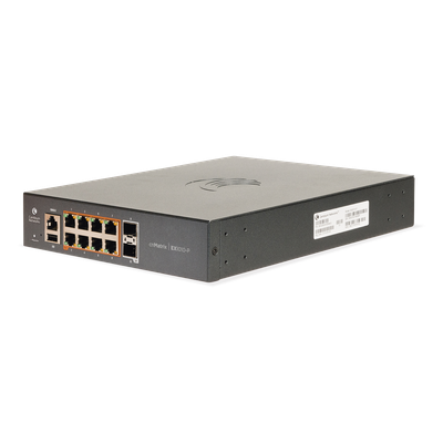 Switch PoE cnMatrix Ex1010-P / 8 Puertos Gigabit PoE 802.3af/at + 2 SFP / Capa 2