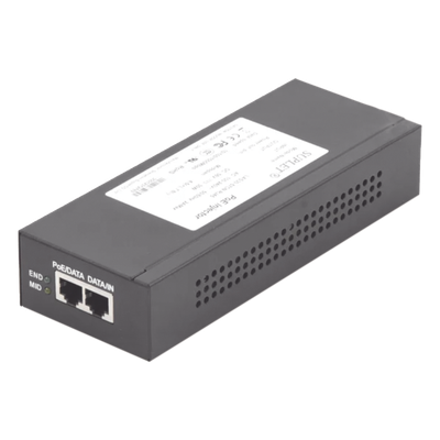 Inyector Super Hi-PoE / 56 Vcc / 30 Watts / Para Domos HIKVISION PTZ / IP (-AE / DE) / Soporta 802.3 af /at / Para Aplicaciones de CCTV