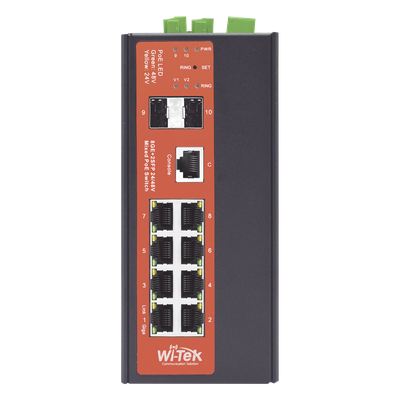 Switch Industrial Administrable Gigabit con 2 Puertos PoE bt + 6 Puertos PoE af/at o 24 V Pasivo + 2 SFP Gigabit, 240 W - Imagen 2