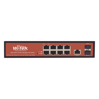 Switch Administrable de 8 puertos Gigabit Ethernet con PoE 802.3 af/at y 24V Pasivo + 2 SFP Gigabit, 150 W - Imagen 2