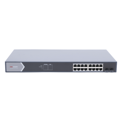 Switch Gigabit PoE+ / Administrable / 16 Puertos 1000 Mbps PoE+ / 2 Puertos SFP / Configuración Nube desde Hik-ParnerPro / PoE hasta 300 Metros / 225 Watts - Imagen 2