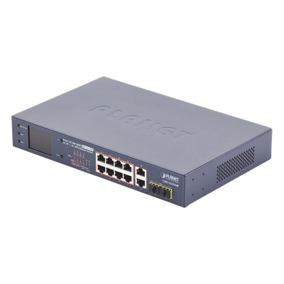 Switch No Administrable 8 Puertos Gigabit con Modo Extender a 250 m, 2 Puertos Uplink 10/100/1000 Mbps, 2 Puertos SFP - Imagen 2