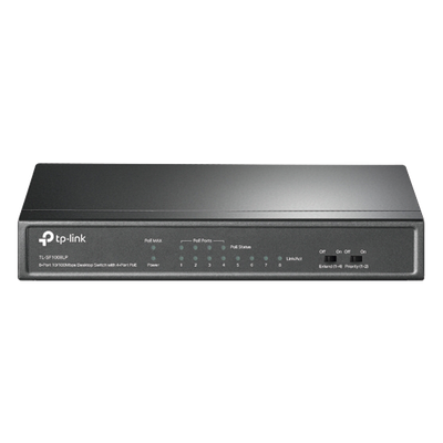 Switch PoE No Administrable de Escritorio / 8 puertos 10/100 Mbps / 4 puertos PoE af / Presupuesto 41 W / Modo extensor PoE hasta 250 metros / Calidad video prioritaria - Imagen 2