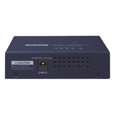 Inyector High PoE, de 4 Puertos Gigabit de Entrada, 4 Puertos PoE 802.3af/at Gigabit de Salida Para Cada Puerto, Hasta 30 W por interfaz - Imagen 2