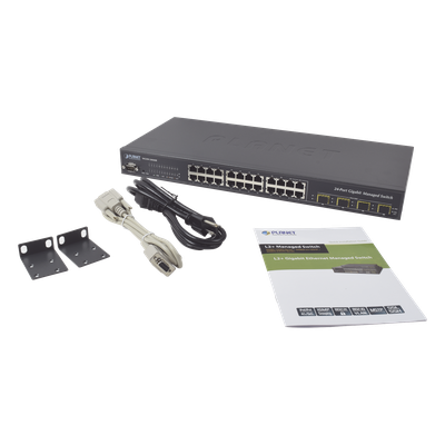 Switch Administrable L2+ 24 puertos 10/100/1000 Mbps, 4 Puertos Combo SFP - Imagen 3