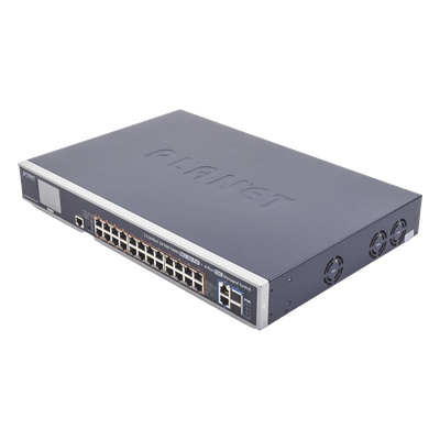 Switch Administrable L3, 24 puertos Gigabit PoE 802.3bt, 2 puertos 10G SFP+, Pantalla Tactil, Fuente Redundante, (600W) - Imagen 2