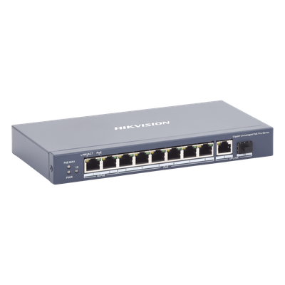 Switch PoE+ / No Administrable / 7 Puertos 1000 Mbps 802.3 af/at (30 W) / 2 Puertos 1000 Mbps Hi-PoE (90 W) / 1 Puertos 1000 Mbps Uplink / 1 Puerto SFP / Modo Extendido hasta 300 Metros / 110 Watts - Imagen 3