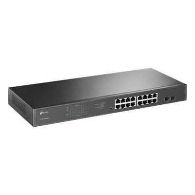 Switch JetStream de 16 puertos 10/100/1000Mbps y PoE af/at, 2 puertos SFP hasta 192W. - Imagen 3