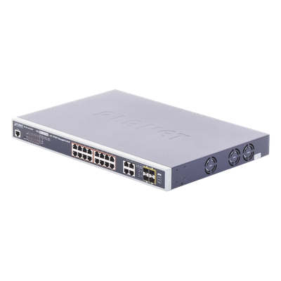 Switch Administrable 16 puertos 10/100/1000 802.3at PoE 230W y 4 puertos GigabitTP/SFP Combo - Imagen 3