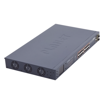 Switch No Administrable PoE+ Extender, Aislamiento VLAN de 16 Puertos +, 2 Combo TP/SFP Gigabit y Pantalla - Imagen 3