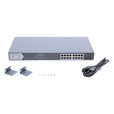 Switch Gigabit PoE+ / Administrable / 16 Puertos 1000 Mbps PoE+ / 2 Puertos SFP / Configuración Nube desde Hik-ParnerPro / PoE hasta 300 Metros / 225 Watts - Imagen 6