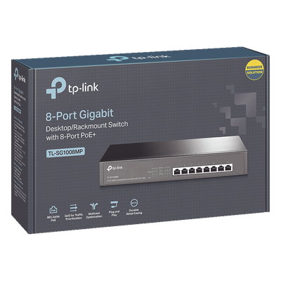 Switch Gigabit PoE+ no administrable de 8 puertos 10/100/1000 Mbps, para escritorio - Imagen 4