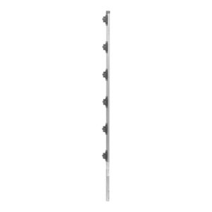 Poste con 6 Aisladores de PASO para Cerca Electrificada. Tubo Galva. de 1.4m, cal. 18 de 1" Diam. (Sin pintar).