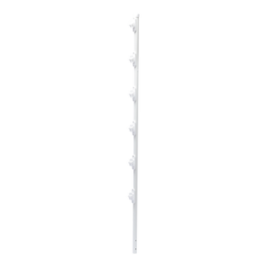 Poste con 6 Aisladores de PASO para Cerca Electrificada. Tubo Galva. de 1.4m, cal. 18 de 1" Diam. + Pintura Blanca.