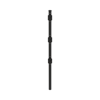 Poste de Paso Negro de 0.75m para Cerca Electrificada. Tubo Galvanizado cal. 18 de 1"Diam. con Tapón y 3 Aisladores Instalados. - Imagen 2