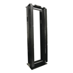 Rack de Aluminio System de 7ft x 19in, 45UR, Con organizadores verticales, conexión de tierra y accesorios de montaje