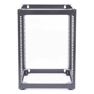 Rack Abierto de 4 Postes Instalación Pared o Piso de 14 Unidades, Ideal para Equipo de Audio!