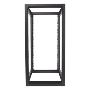 Rack Estándar 19" de 4 Postes, Acero, 24 Unidades, Profundidad Ajustable.
