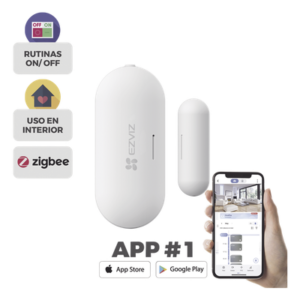 Contacto Magnético Inalambrico / Para Hub CS-A3 / Compatible con Kit de Alarmas EZVIZ CS-B1 / Uso en Interior / Protocolo Zigbee /