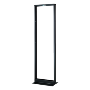 Rack de Dos Postes Estándar de 19 in, Rieles Numerados y Roscados #12-24, Fabricado en Aluminio, 42 Unidades de Rack, Color Negro