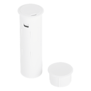 Sensor Magnético Inalámbrico para Empotrar / Invisible en Puerta Cerrada / Gap 2.54 cm / 345 MHz / Batería 5 Años / Diseño Cilíndrico Discreto