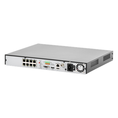 (ACUSENSE / Evita Falsas Alarmas) NVR 12 Megapixel (4K) / Reconocimiento Facial / 8 Canales IP / Base de Datos / 8 Puertos PoE+ / 2 Bahías de Disco Duro / Switch PoE 300 mts Modo Extendido - Imagen 4