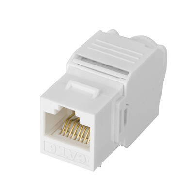 Módulo Jack Keystone Cat6 (toolless), con terminación en ángulo 180 º Color Blanco, Compatible con Faceplate y Patchpanel Linkedpro - Imagen 2