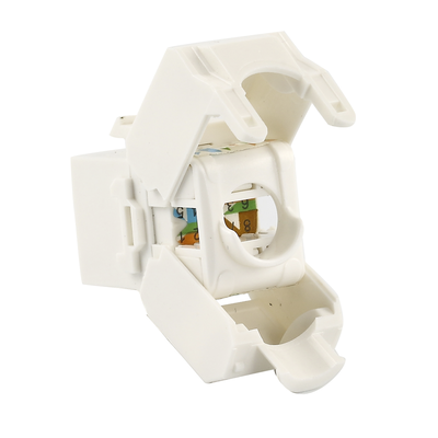 Módulo Jack Keystone Cat6 (toolless), con terminación en ángulo 180 º Color Blanco, Compatible con Faceplate y Patchpanel Linkedpro - Imagen 3