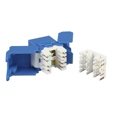 Módulo Jack Keystone Cat6A (toolless), con terminación en ángulo 180 º Color Azul, Compatible con Faceplate y Patchpanel Linkedpro - Imagen 2