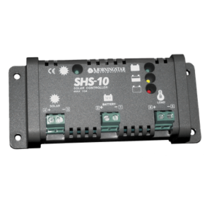 Controlador de Carga Solar PWM 10 A / 12 VCC / Desconexión Automática / IP22 / Protección Integral / Bajo Consumo 8 mA