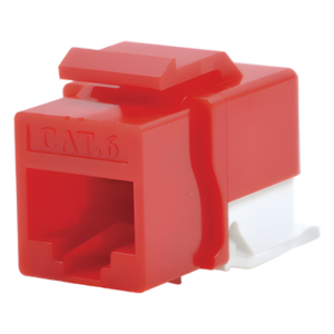Módulo Jack Cat6 sin Herramienta (toolless) keystone para faceplate - Color Rojo