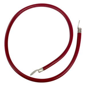 Cable para Baterías 1 m, Rojo, Calibre 2 AWG con Terminales de Ojo en Ambos Extremos
