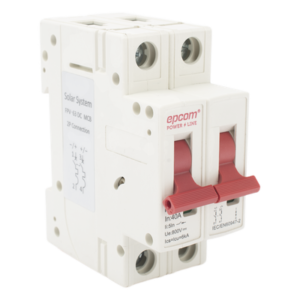 Protección Térmica/ Interruptor 2P, 40 A, Corriente Directa 800 Vcc para Aplicación Fotovoltaica Montaje Riel DIN