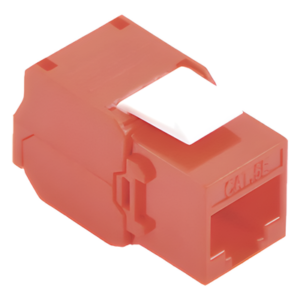 Módulo Jack Keystone Cat6 (Toolless), con Terminación en Ángulo 180 - Color Rojo, Compatible con Faceplate y Patchpanel Linkedpro