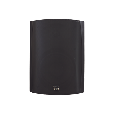 Altavoz de 2 vías para exteriores de 70V / 100V, woofer de 6.5 in, tweeter de cúpula suave de seda de 1in, negro.