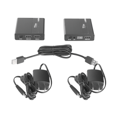 Kit extensor KVM (HDMI y USB) | 40m 4k@30Hz 40m | 1080P@60Hz | Cat 6, 6a y 7 | CERO LATENCIA | HDR | Salida Loop | Uso 24/7 | Salida de audio de 3.5mm | Transmite el Video y Controla tu DVR vía USB a distancia. - Imagen 6
