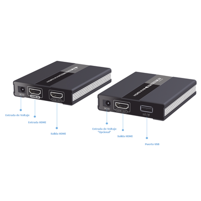 Kit extensor KVM ( Teclado, video, Mouse ) HDMI 1080P @ 60 Hz, 60 metros con cable CAT5e/6 - Imagen 5