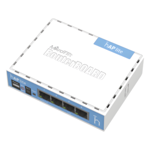 (hAP Lite) 4 Puertos Fast Ethernet y Wi-Fi 2.4 GHz 802.11 b/g/n