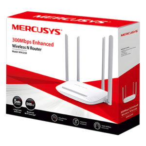 Router Inalámbrico N Mejorado / 2.4 GHz de 300 Mbps / 1 Puerto WAN 10/100 Mbps / 3 Puertos LAN 10/100 Mbps / 4 Antenas de 5 dBi