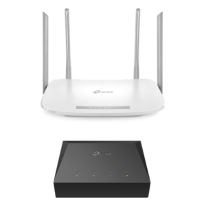 Kit de ONU Gigabit XZ000G3 con Router Router Inalámbrico ISP doble banda AC, Hasta 1167 Mbps, 4 antenas externas omnidireccional, Puertos Gigabit
