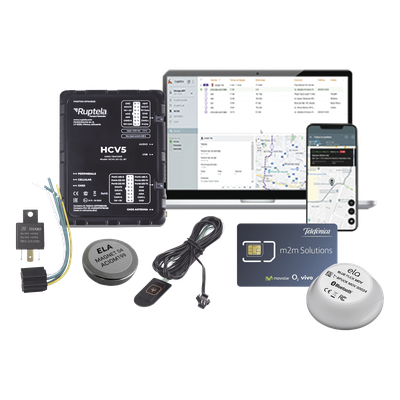Kit de Localizador 4G LTE / 1 BLUEPUCKMAGKIT + 1 MICSIM25GPS y datos por 1 año + 1 EPCOMGPSMENSUAL + RELAY + Botón SOS