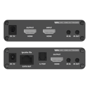 Kit Extensor HDMI hasta 700 metros con Conexión en Cascada / 4K @ 60 Hz/ 70 metros PTP con Cat 6, 6a y 7 / IPCOLOR / CERO LATENCIA / SIN COMPRIMIR / Salida Loop / IR bidireccional / Puerto S/PDIF / Soporta ARC / Soporta 10 TT-676-Rx.